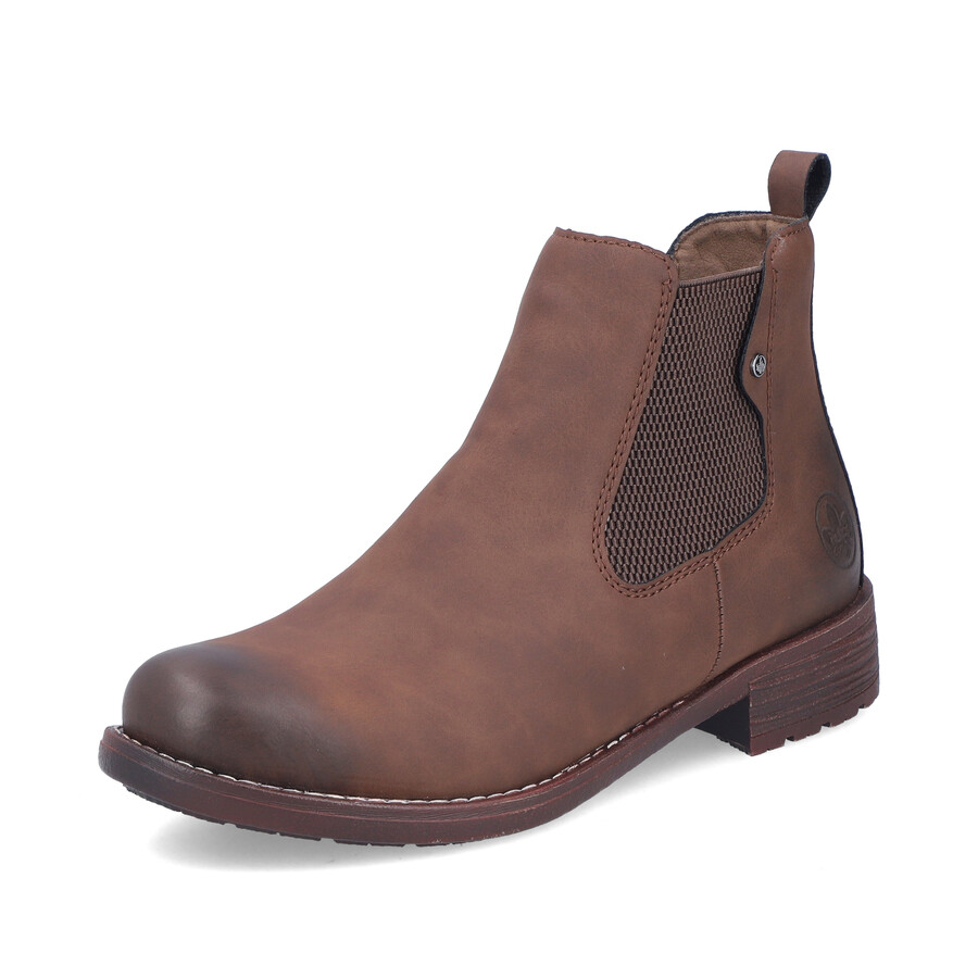 bottes élastiques marron pour femmes rieker 79450-24