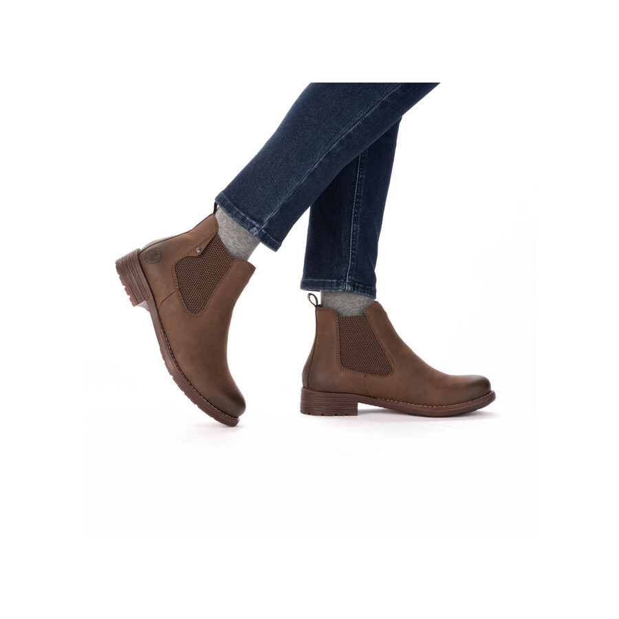 bottes élastiques marron pour femmes rieker 79450-24