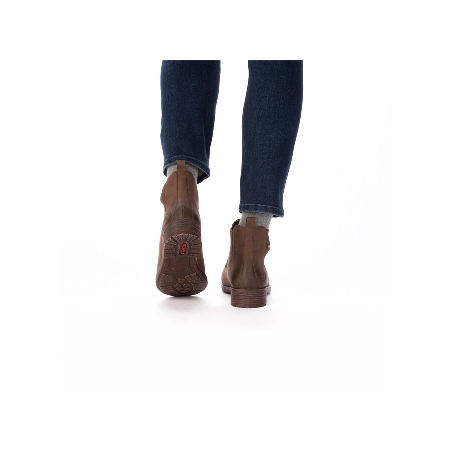 bottes élastiques marron pour femmes rieker 79450-24