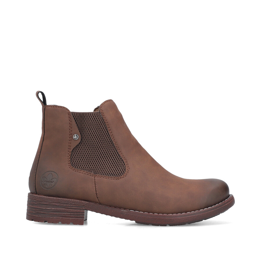 bottes élastiques marron pour femmes rieker 79450-24