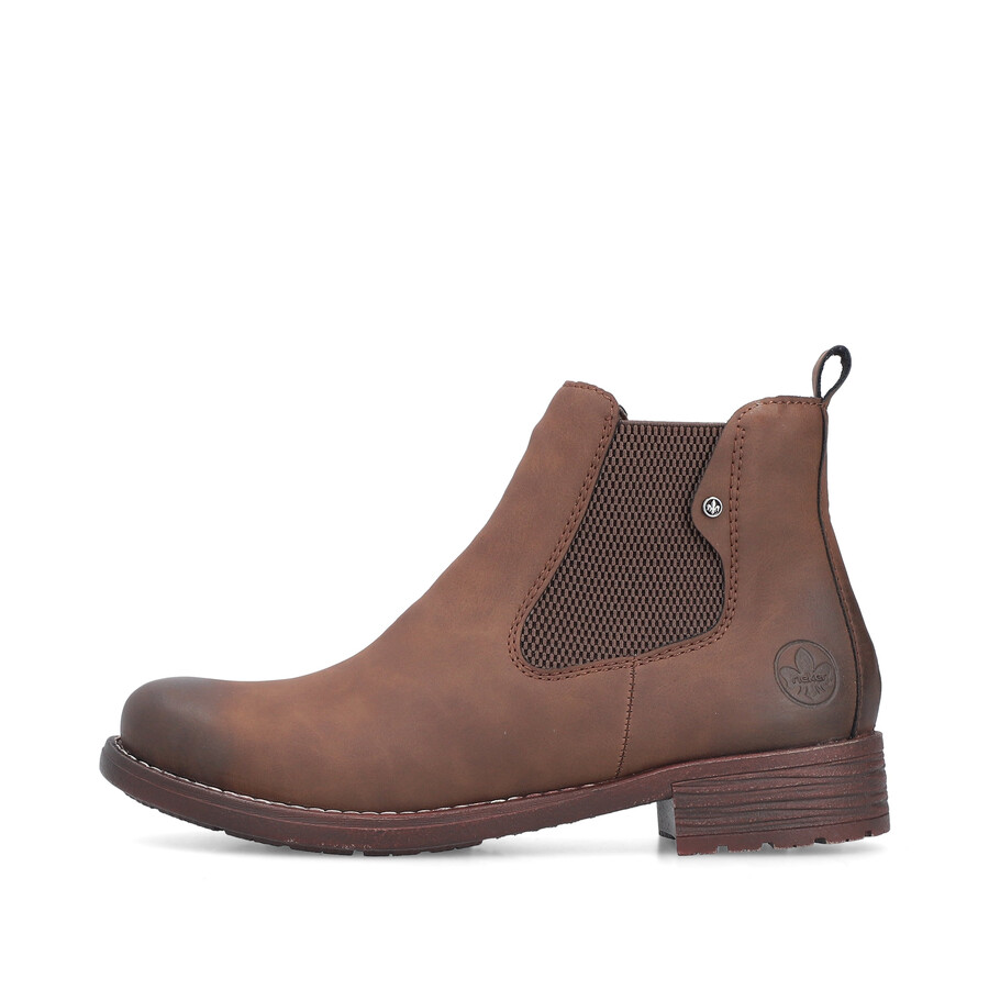 bottes élastiques marron pour femmes rieker 79450-24