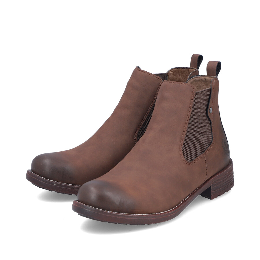 bottes élastiques marron pour femmes rieker 79450-24