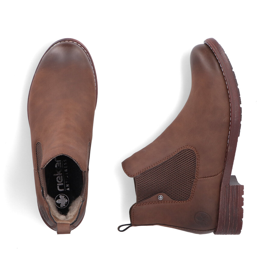 bottes élastiques marron pour femmes rieker 79450-24
