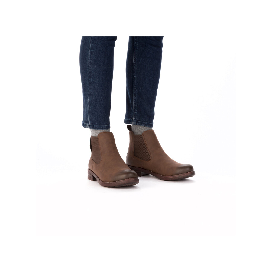 bottes élastiques marron pour femmes rieker 79450-24
