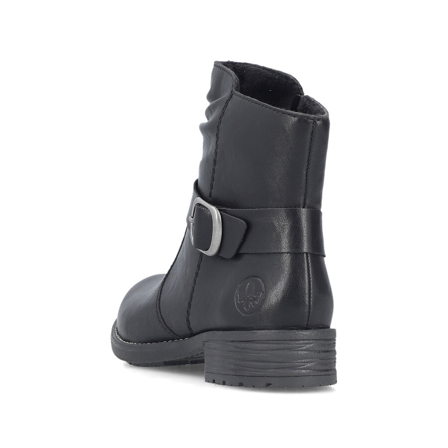 bottes noires à fermeture éclair pour femmes rieker 79462-00