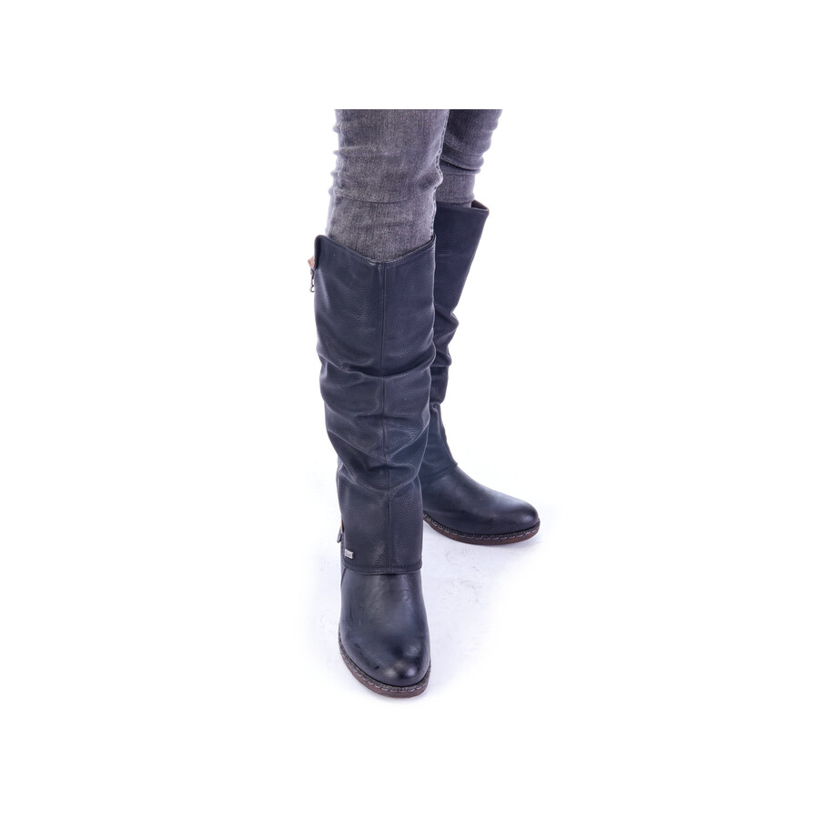 bottes noires à fermeture éclair pour femmes rieker 93655-00