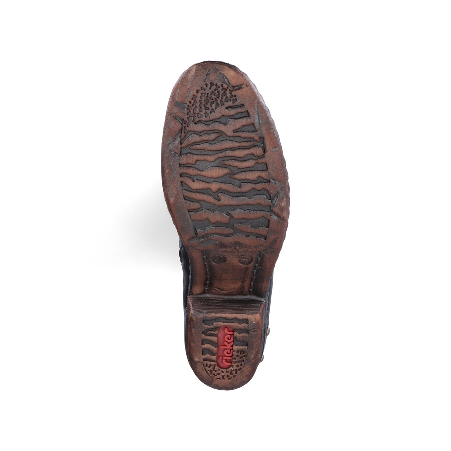 bottes noires à fermeture éclair pour femmes rieker 93655-00