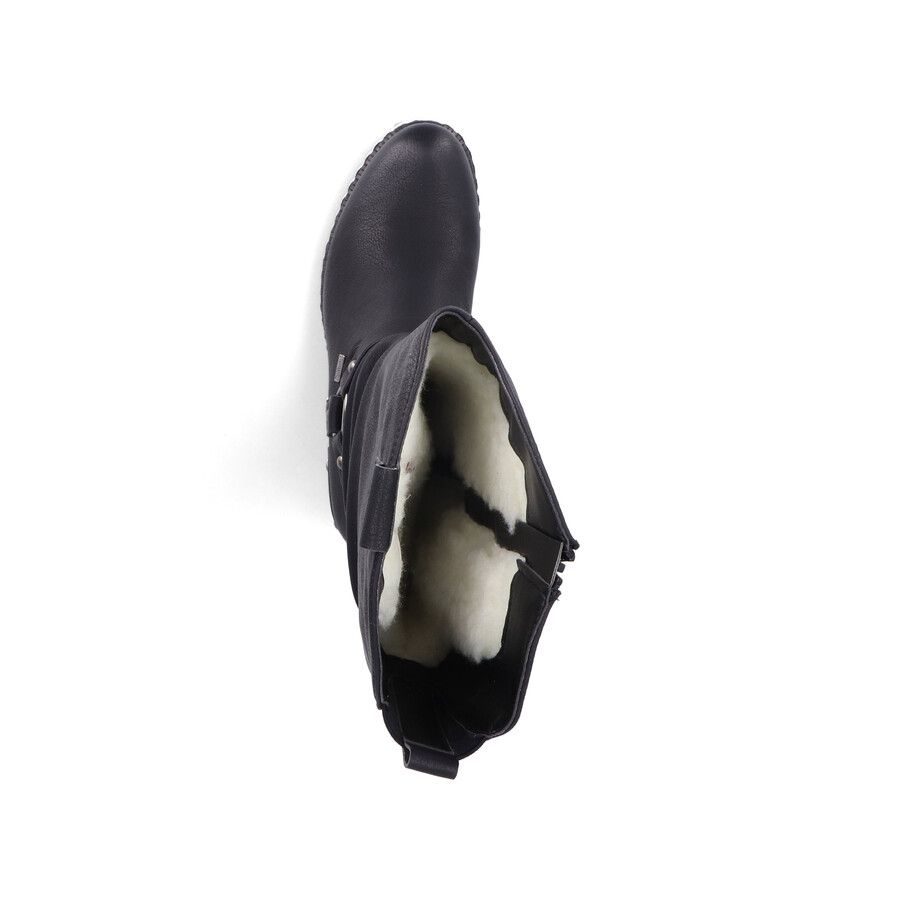 bottes noires à fermeture éclair pour femmes rieker 93670-00