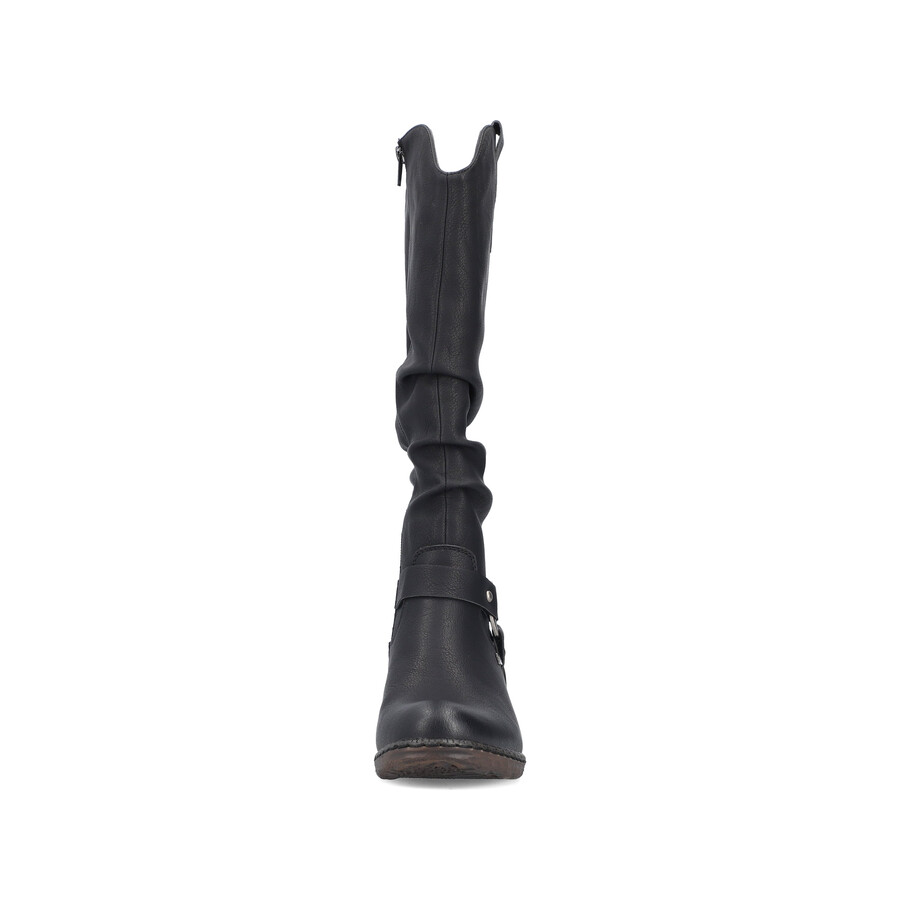 bottes noires à fermeture éclair pour femmes rieker 93670-00
