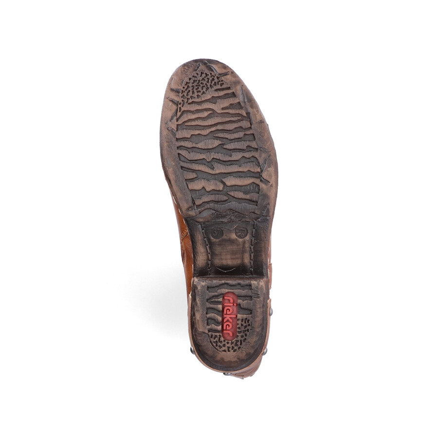 bottes marron à fermeture éclair pour femmes rieker 93670-24
