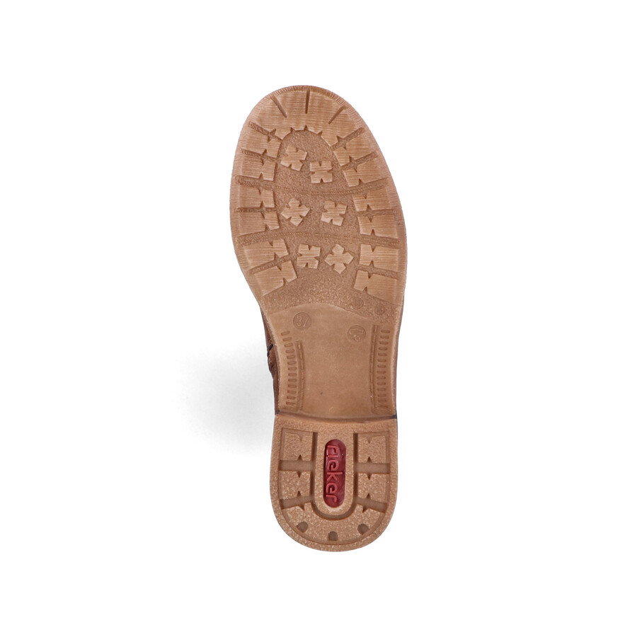 bottes marron à fermeture éclair pour femmes rieker 94692-24