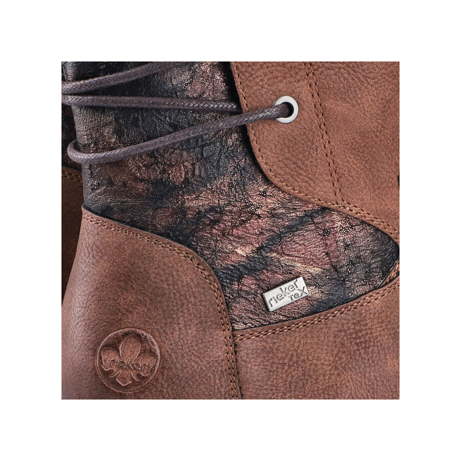 bottes marron à fermeture éclair pour femmes rieker 94693-24