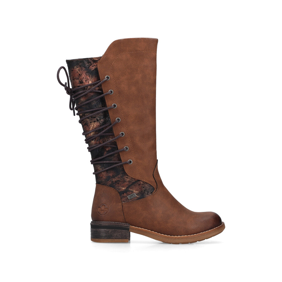 bottes marron à fermeture éclair pour femmes rieker 94693-24