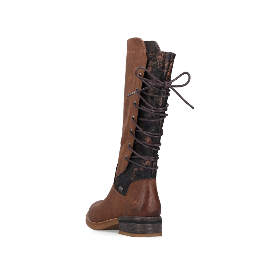 bottes marron à fermeture éclair pour femmes rieker 94693-24