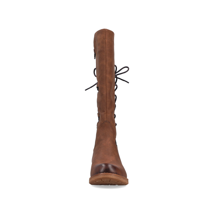 bottes marron à fermeture éclair pour femmes rieker 94693-24