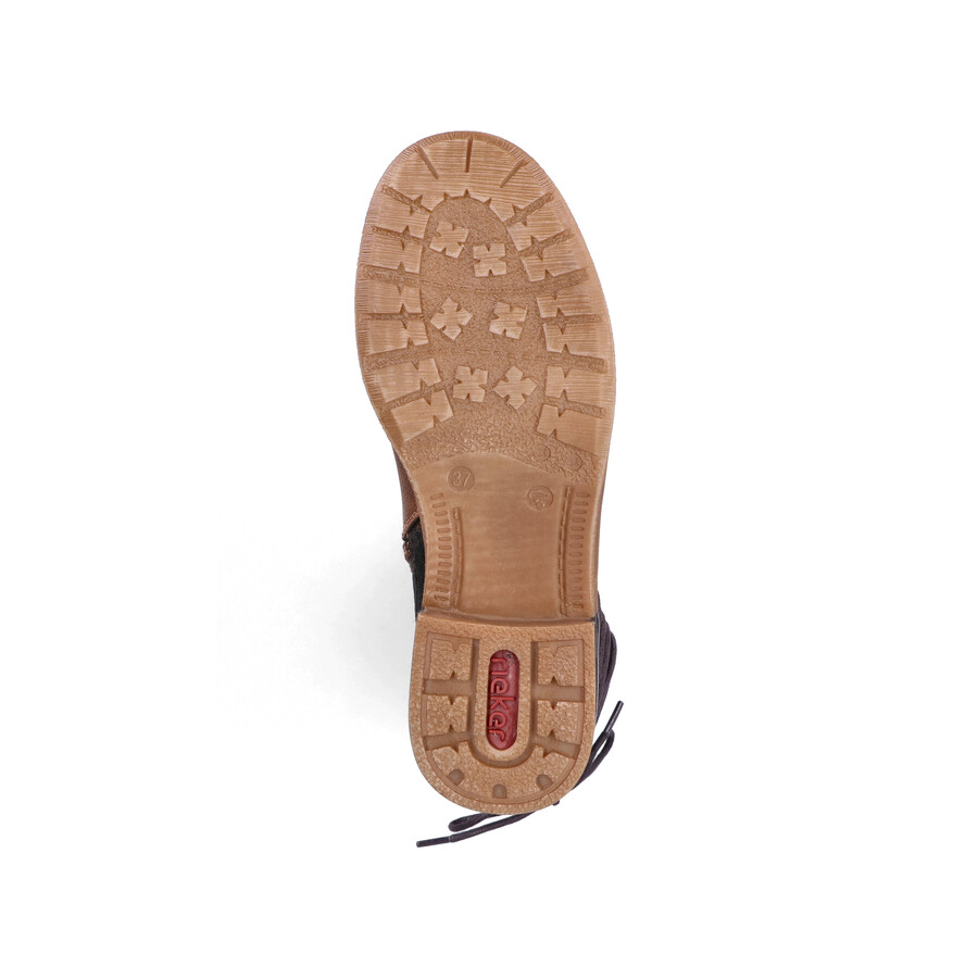 bottes marron à fermeture éclair pour femmes rieker 94693-24