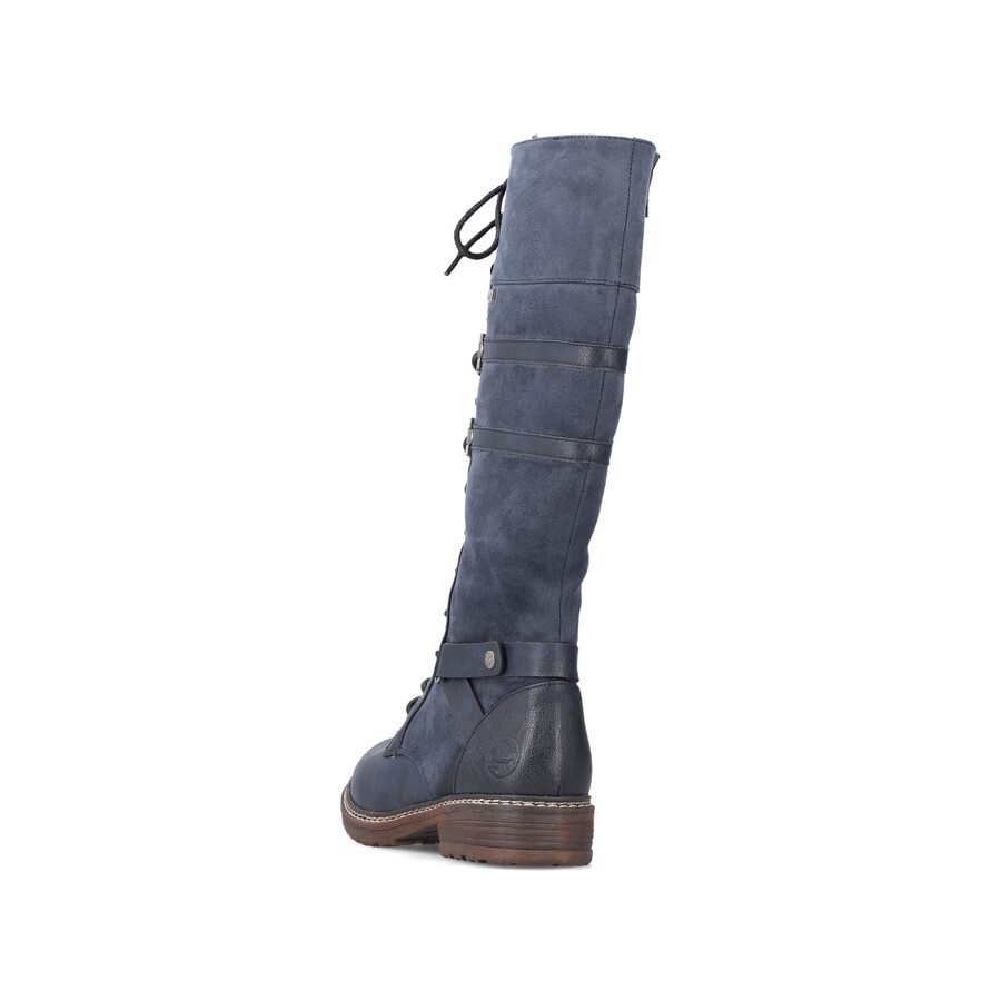 bottes bleues à fermeture éclair pour femmes rieker 94732-14