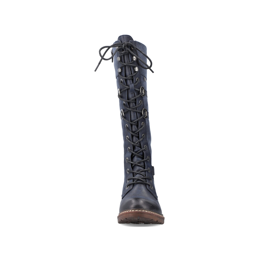 bottes bleues à fermeture éclair pour femmes rieker 94732-14