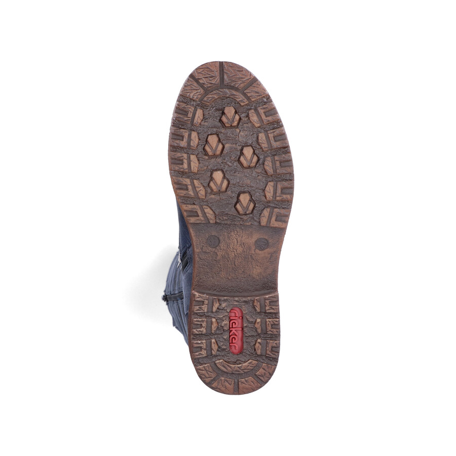 bottes bleues à fermeture éclair pour femmes rieker 94732-14
