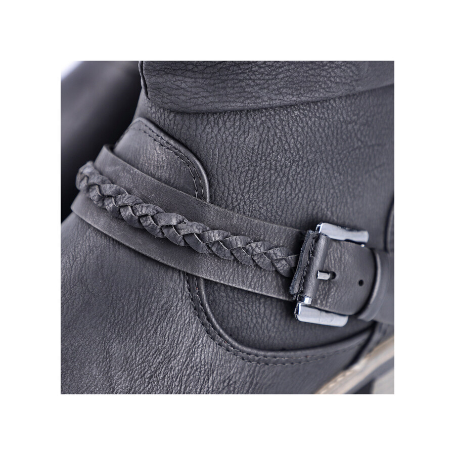 bottes noires à fermeture éclair pour femmes rieker 98860-00