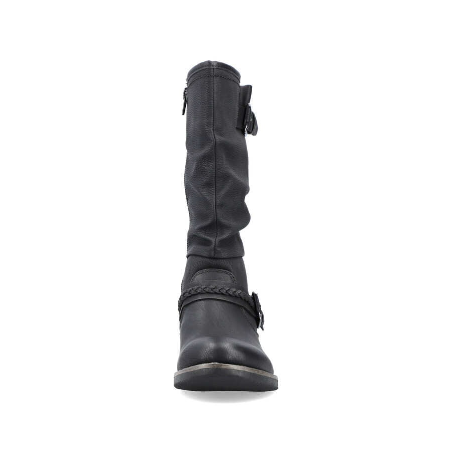 bottes noires à fermeture éclair pour femmes rieker 98860-00