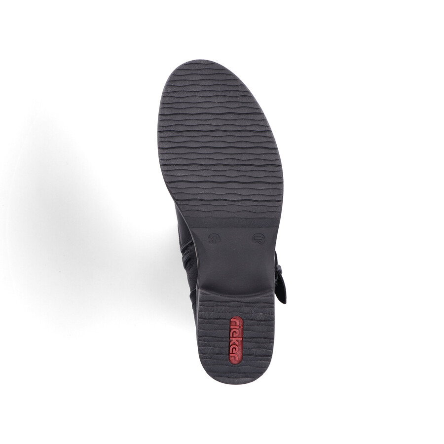 bottes noires à fermeture éclair pour femmes rieker 98860-00