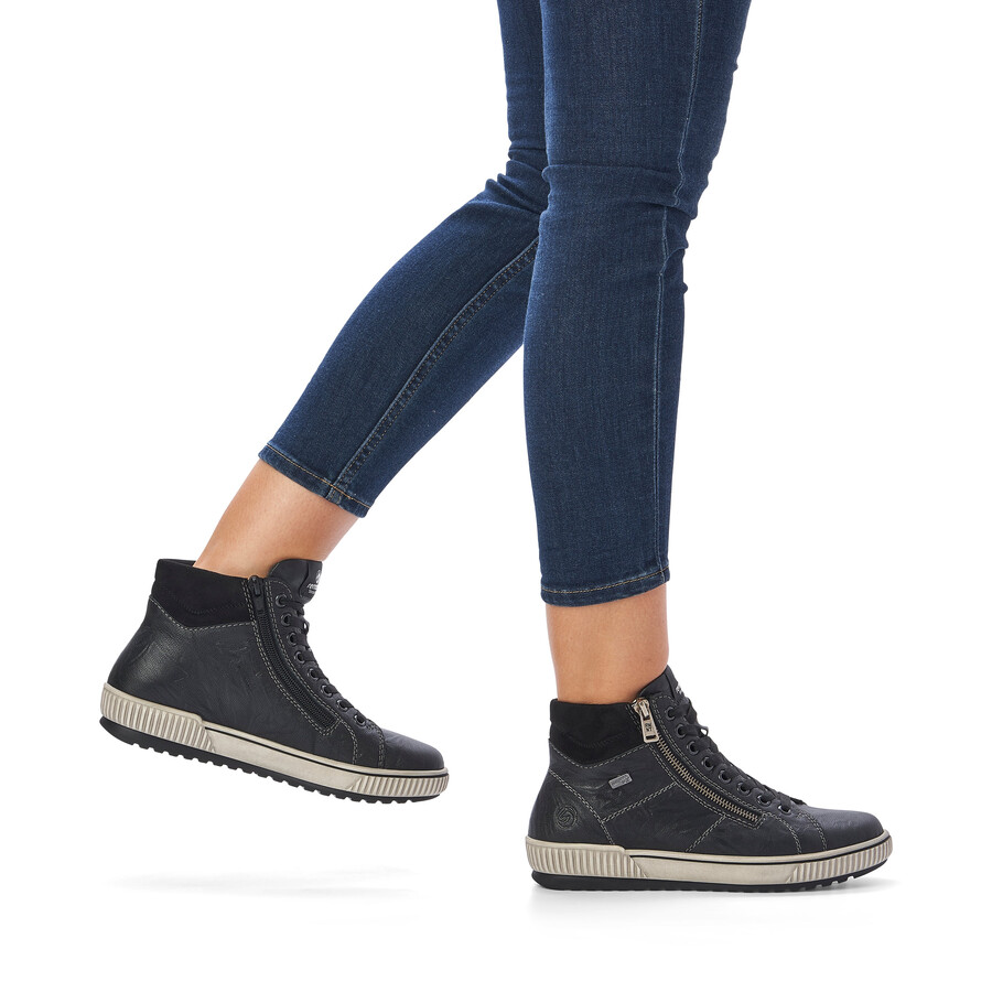 bottes noires à fermeture éclair pour femmes remonte d0772-01
