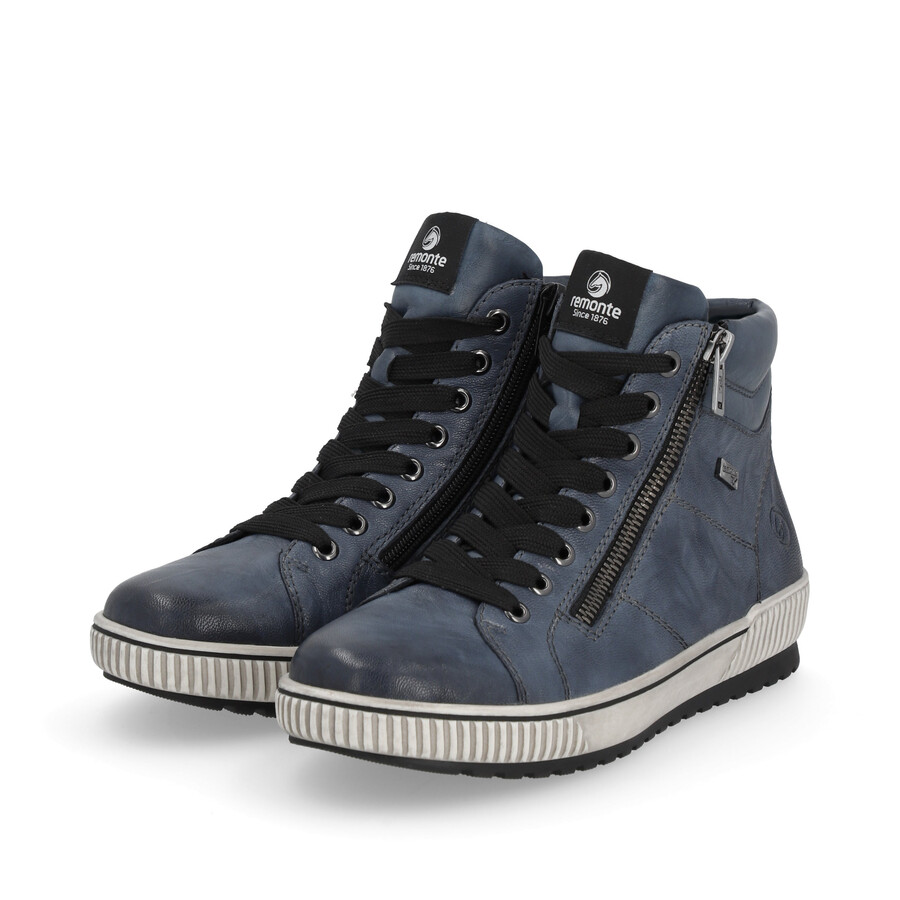 bottes bleues à fermeture éclair pour femmes remonte d0772-14