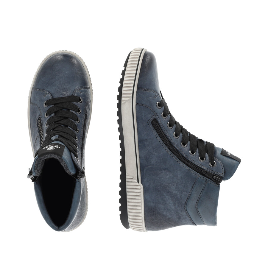 bottes bleues à fermeture éclair pour femmes remonte d0772-14