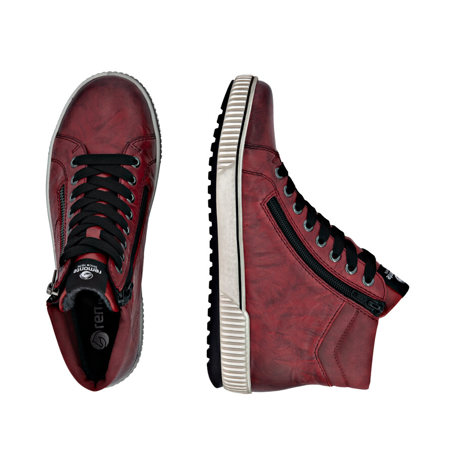 bottes rouges à fermeture éclair pour femmes remonte d0772-36
