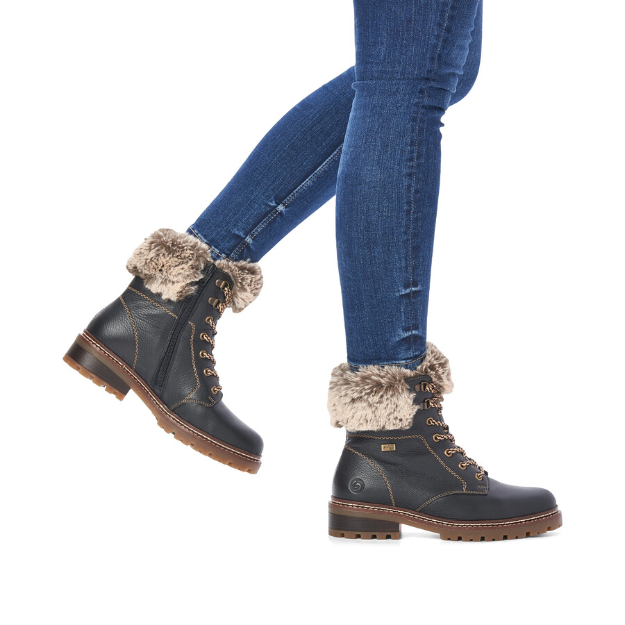 bottes noires à fermeture éclair pour femmes remonte d0b74-01