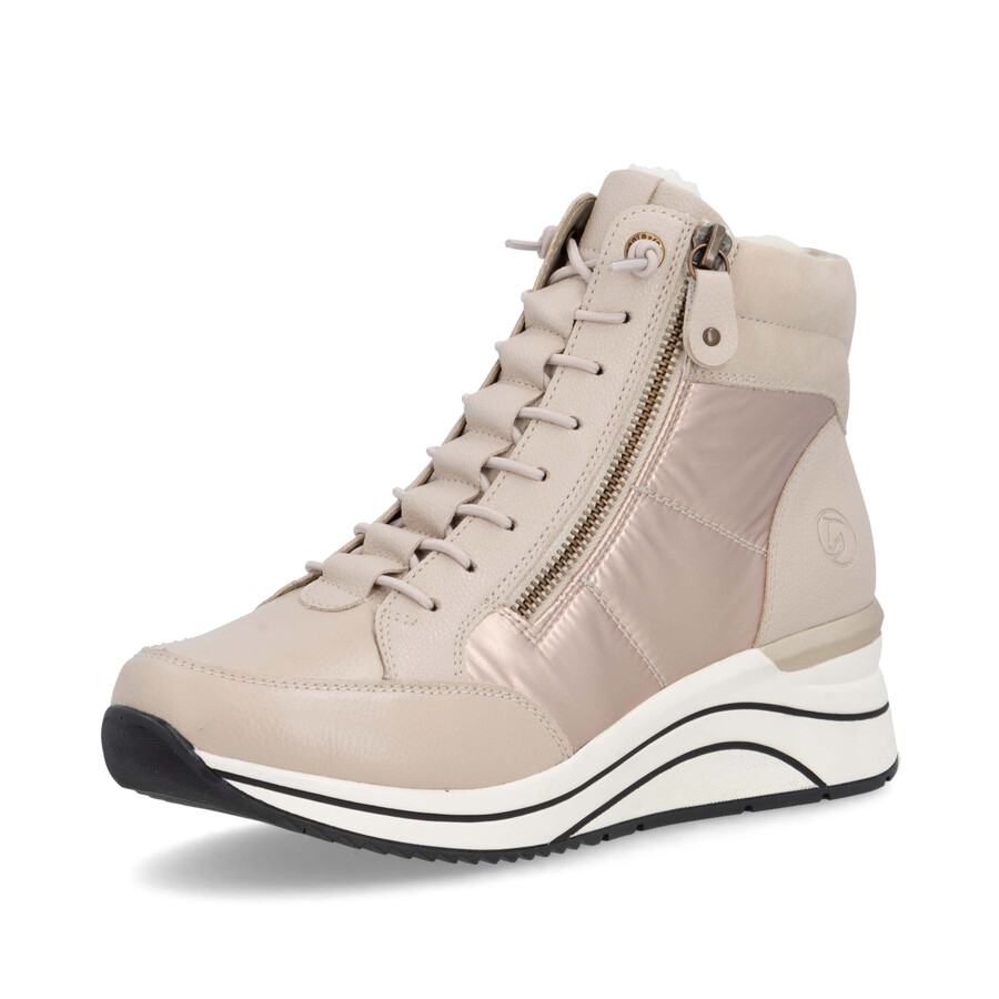 bottes beiges zippées pour femmes remonte d0t72-60
