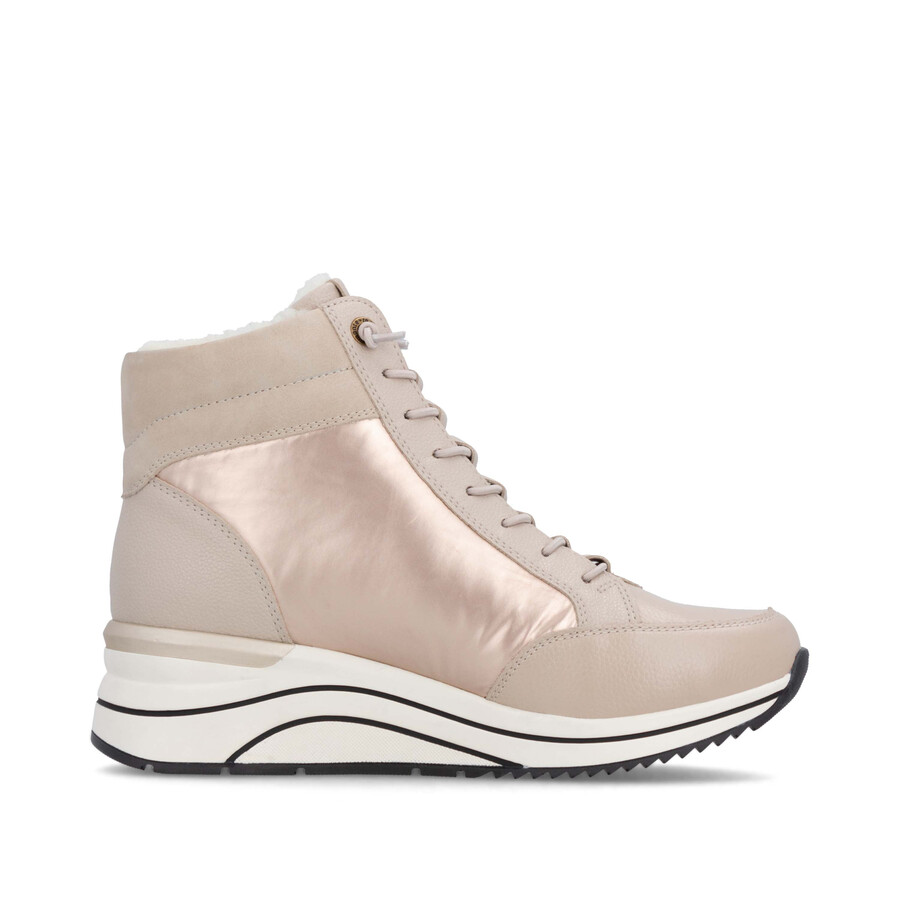 bottes beiges zippées pour femmes remonte d0t72-60