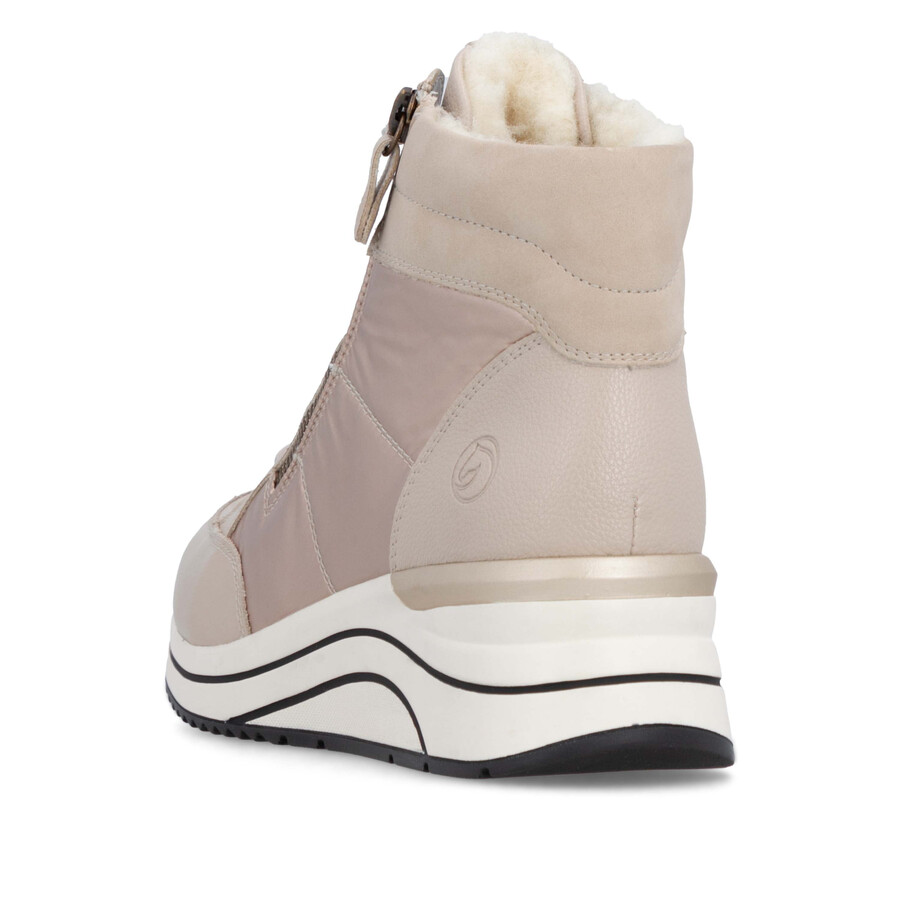bottes beiges zippées pour femmes remonte d0t72-60