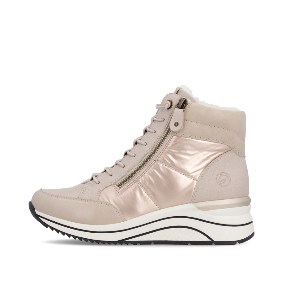 bottes beiges zippées pour femmes remonte d0t72-60