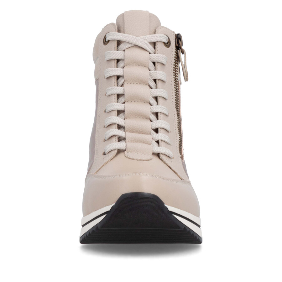 bottes beiges zippées pour femmes remonte d0t72-60