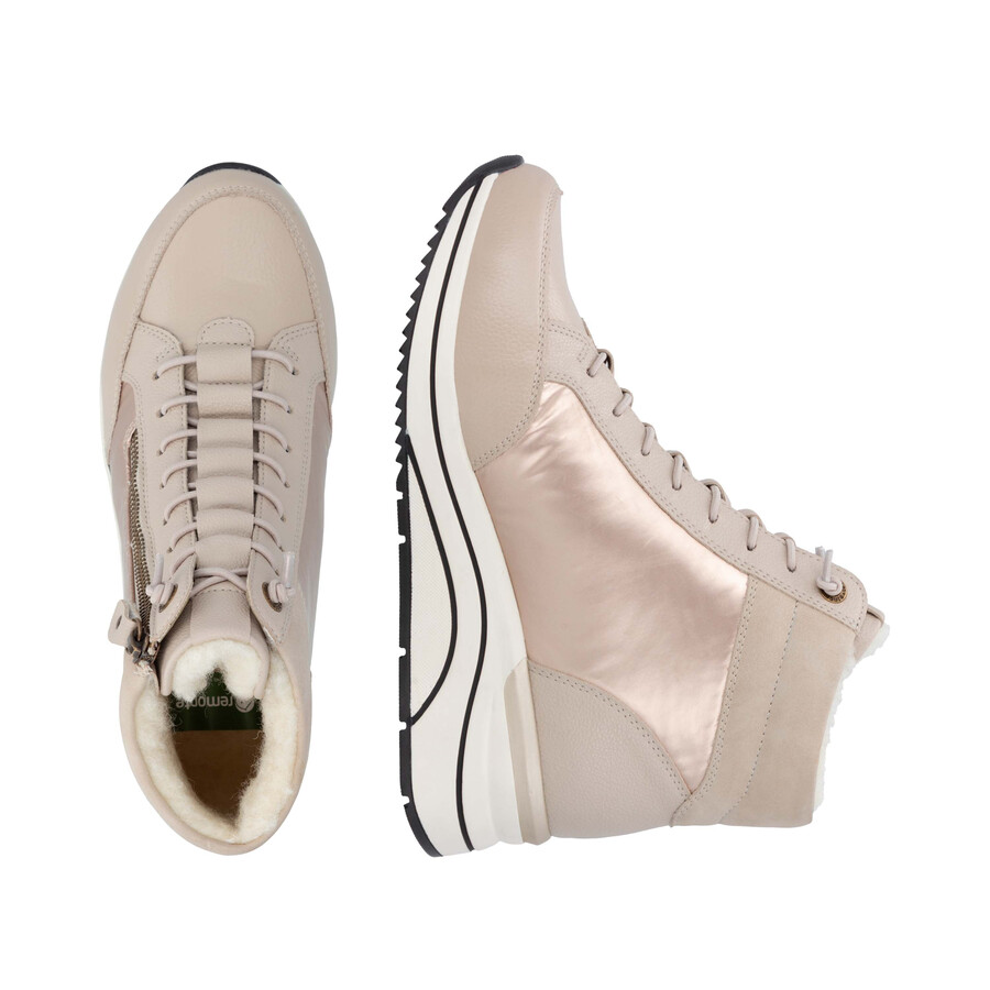 bottes beiges zippées pour femmes remonte d0t72-60