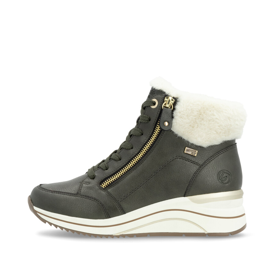 bottes vertes à fermeture éclair pour femmes remonte d0t77-52