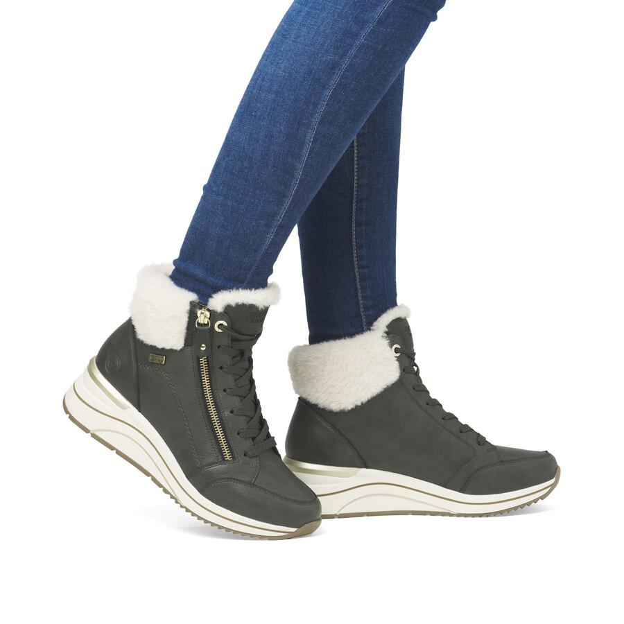 bottes vertes à fermeture éclair pour femmes remonte d0t77-52