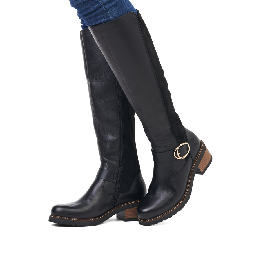 bottes noires à fermeture éclair pour femmes remonte d1a73-01
