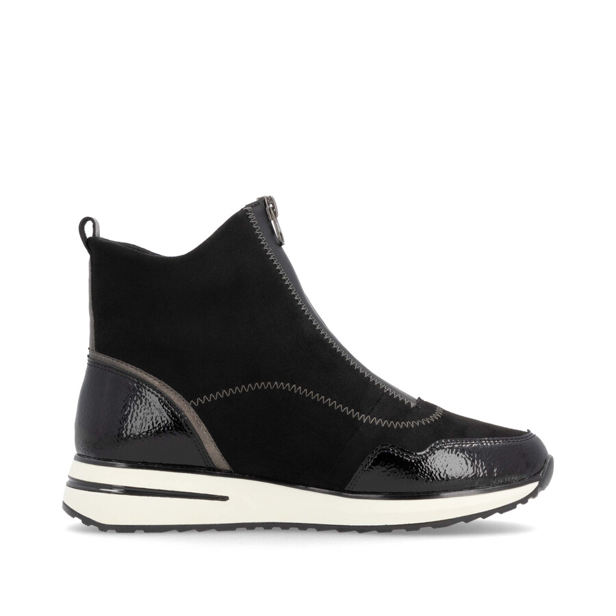 bottes noires à fermeture éclair pour femmes remonte d1g70-03