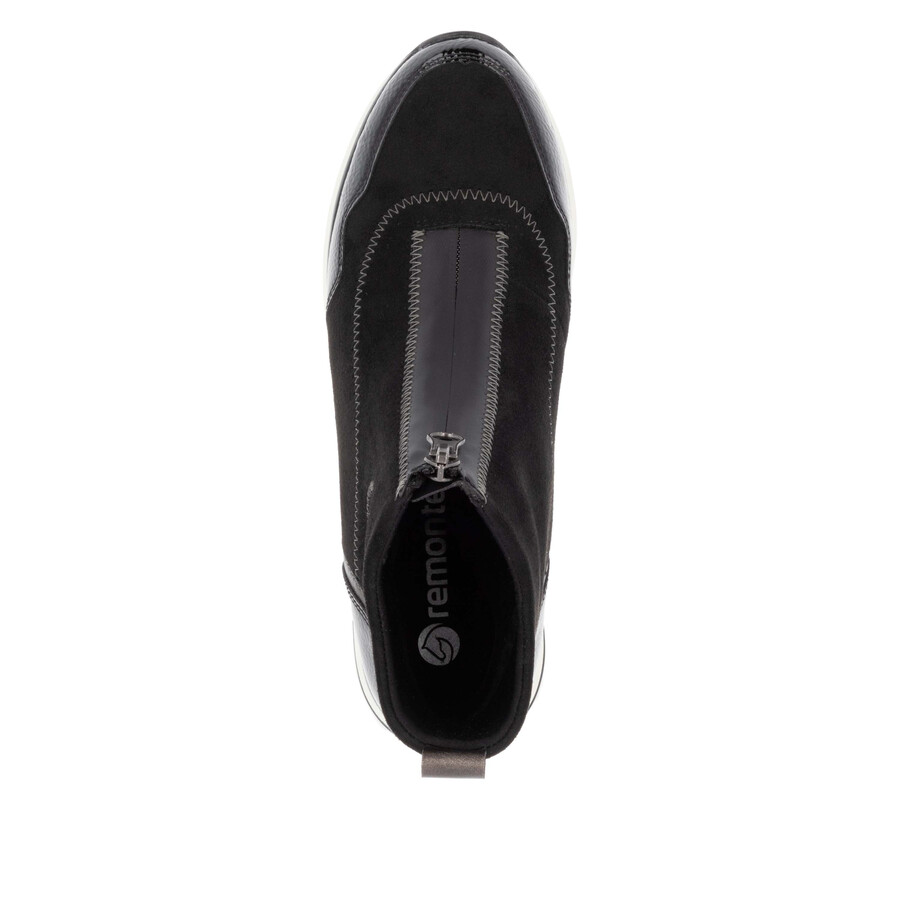 bottes noires à fermeture éclair pour femmes remonte d1g70-03