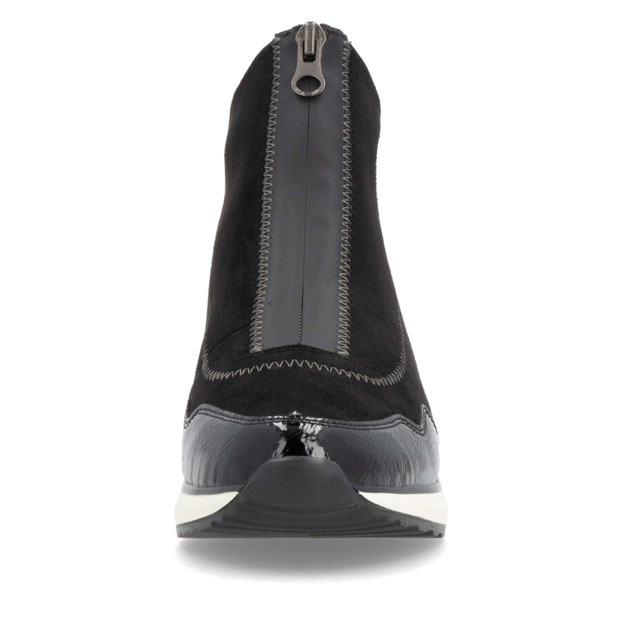 bottes noires à fermeture éclair pour femmes remonte d1g70-03