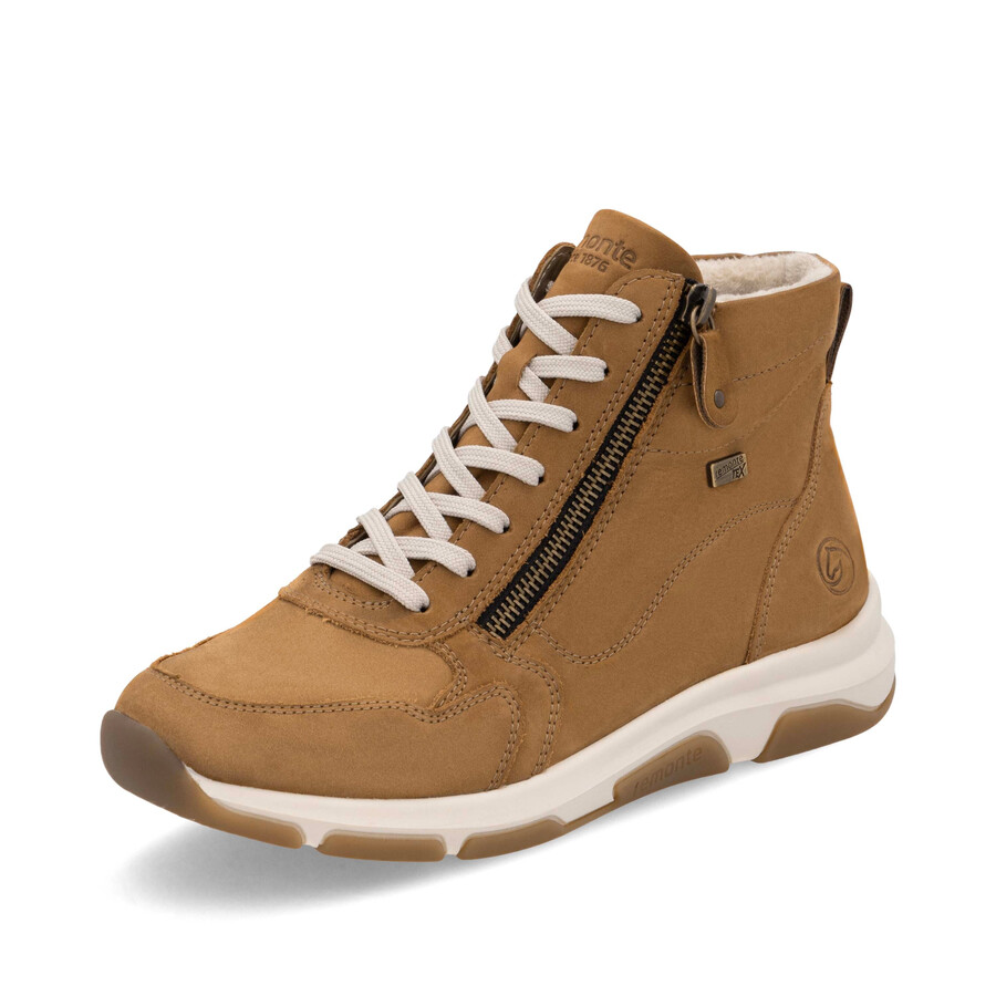 bottes marron à fermeture éclair pour femmes remonte d1s71-22