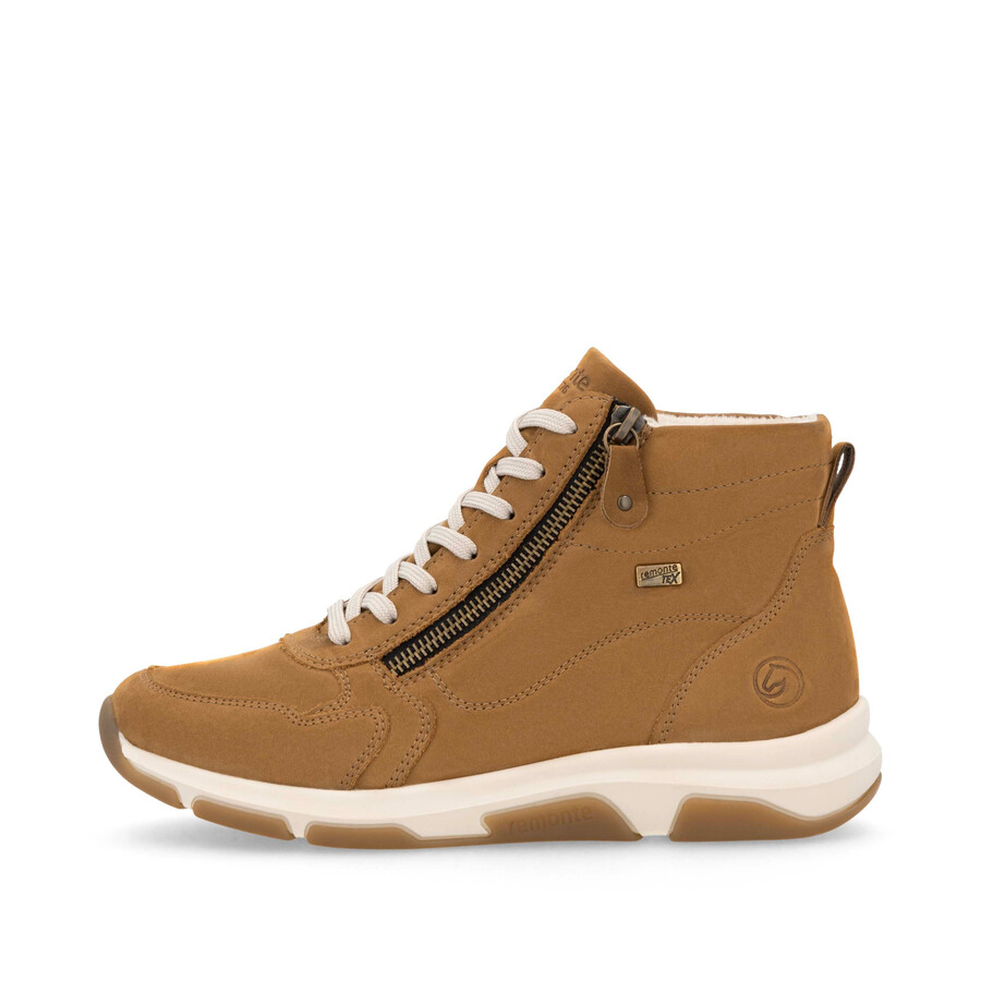 bottes marron à fermeture éclair pour femmes remonte d1s71-22