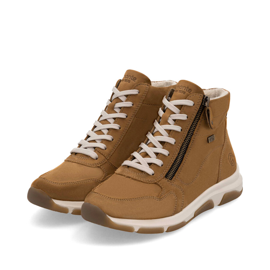 bottes marron à fermeture éclair pour femmes remonte d1s71-22