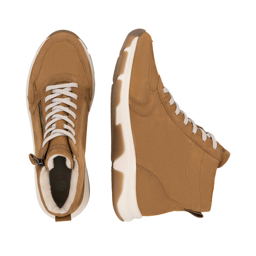 bottes marron à fermeture éclair pour femmes remonte d1s71-22