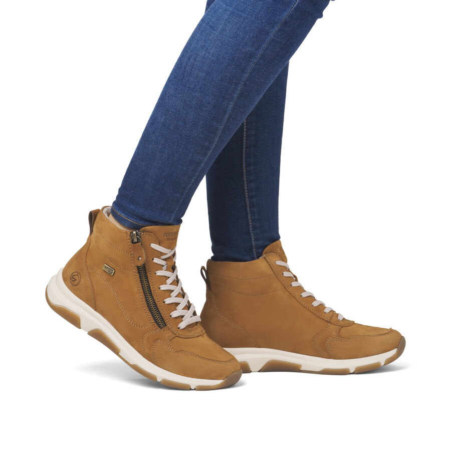 bottes marron à fermeture éclair pour femmes remonte d1s71-22
