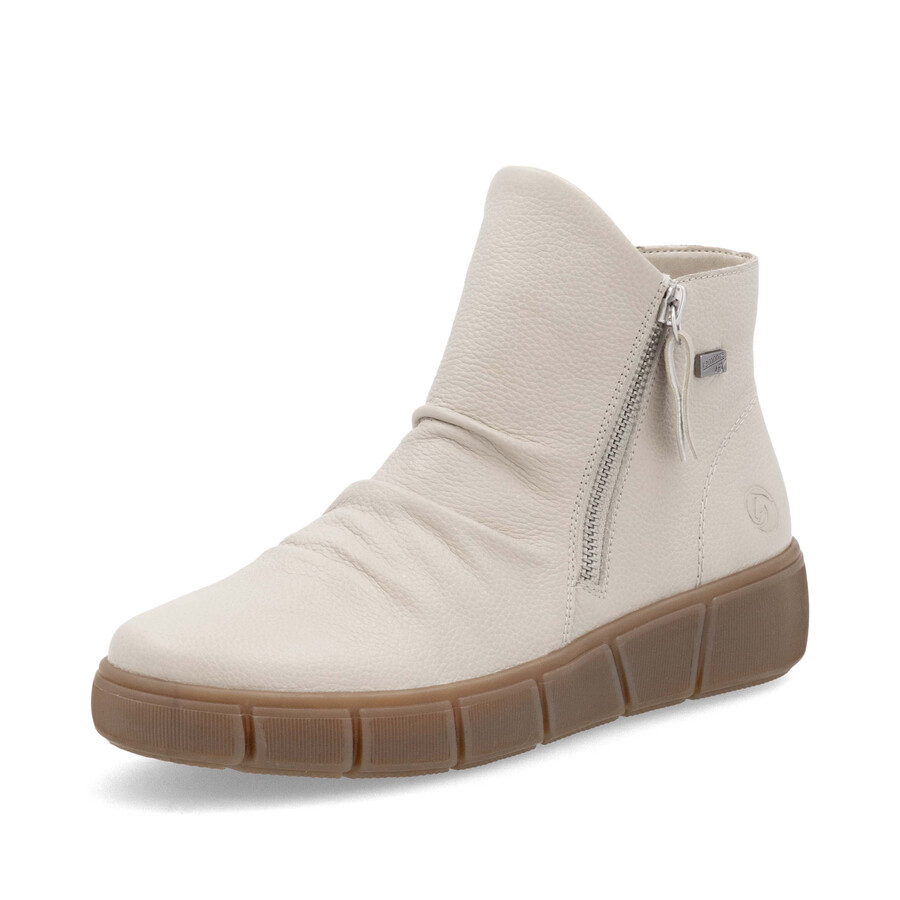 bottes beiges zippées pour femmes remonte d1t73-60