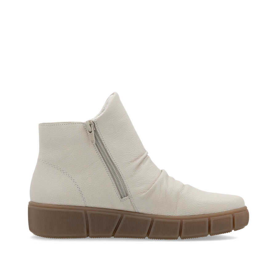 bottes beiges zippées pour femmes remonte d1t73-60